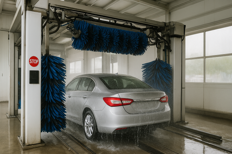 Obraz pokazujący myjnię automatyczna