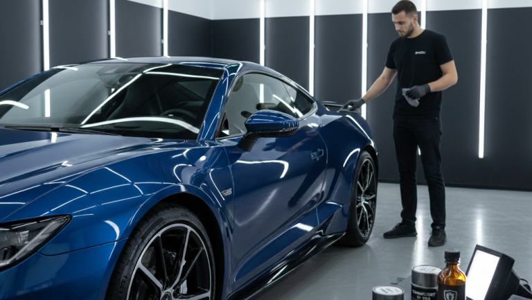 Obraz pokazujący powłokę ceramiczną na samochód