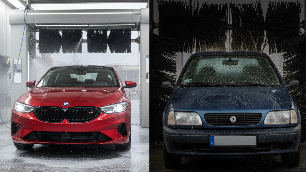 Grafika pokazująca automatyczną myjnie